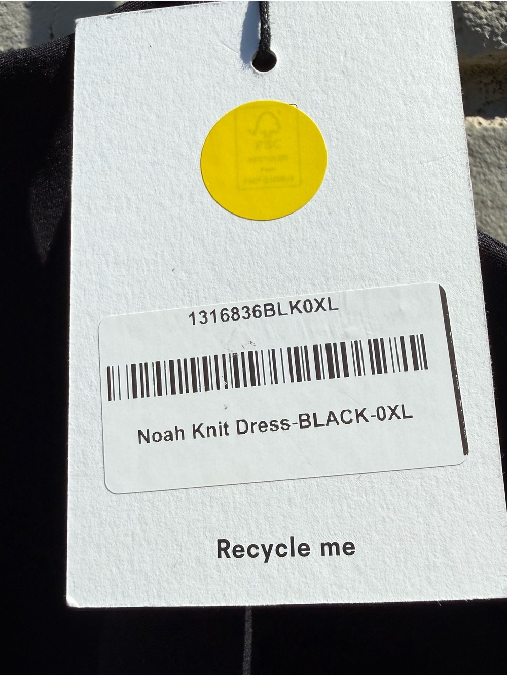 NWT Reformation Noah Knit Dress in Black - Size XL - Picture 5 of 6